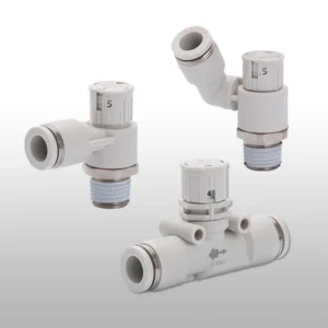 Speed Controller Push Lock Type With Indicator สปีดคอนโทรล วาล์วปรับความเร็วลม PISCO